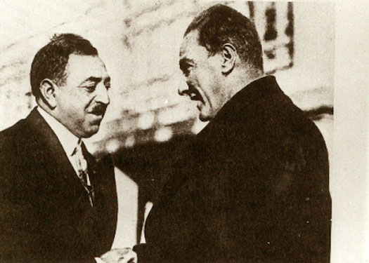 Cumhurbaşkanı Gazi Mustafa Kemal, Afgan Kralı Amanullah Han ile (27 Mayıs 1928)